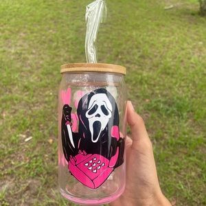 16oz Libbey Glass Can “Ghost face”